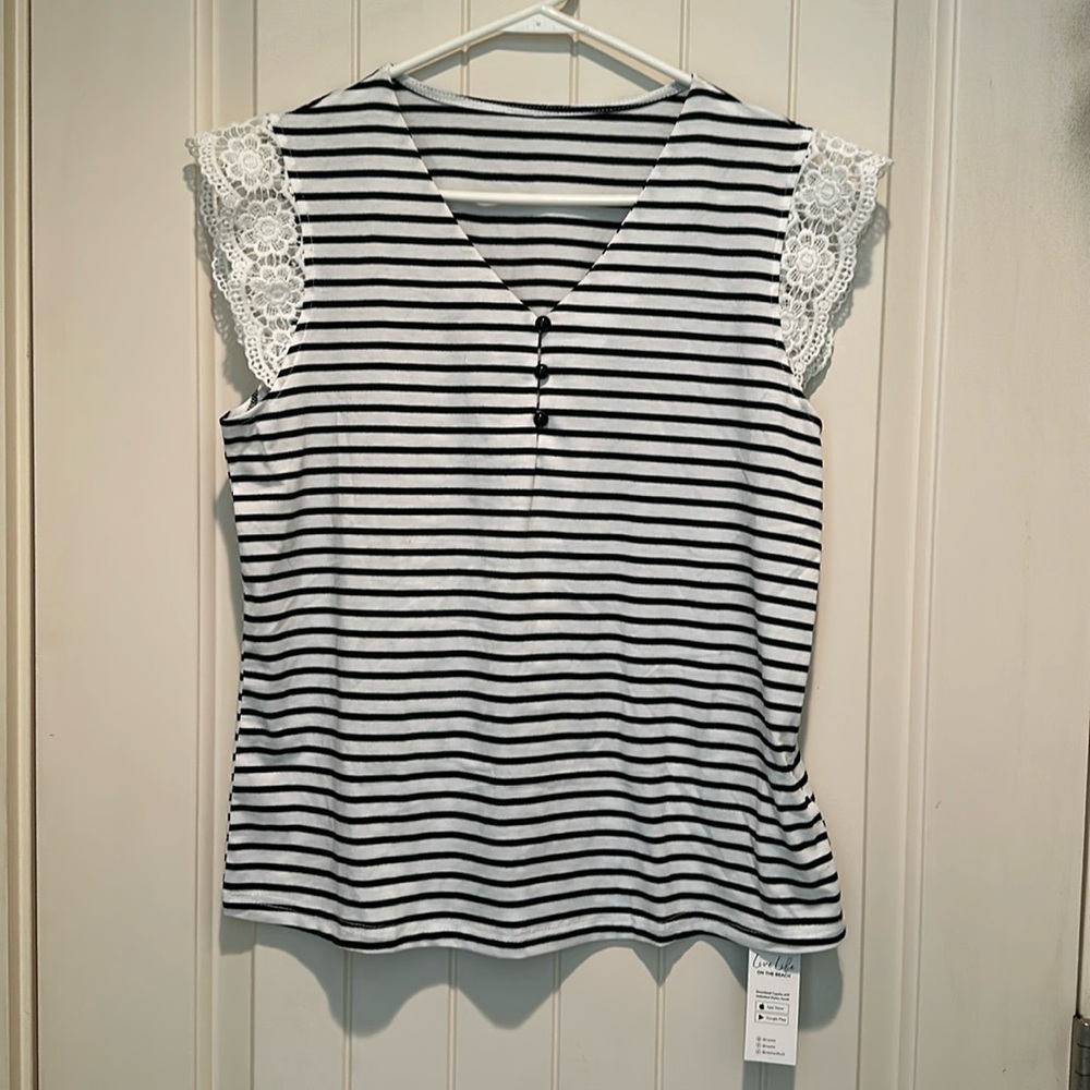 Ruffle sleeve top Cupshe
